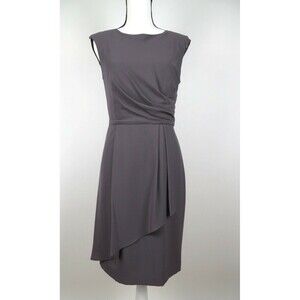 Vince Camuto Womens Cocktail Dress Sleeveless Lined Grey Smoked Pearl Size 6